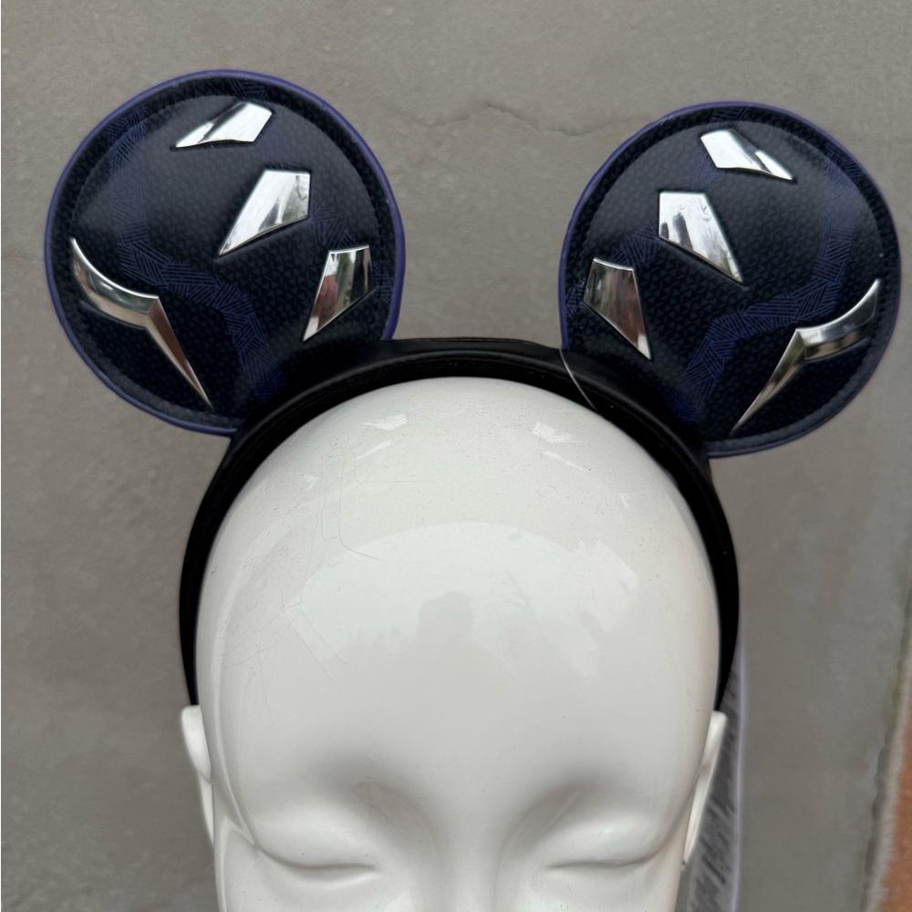 Black Panther and Silver Mouse Ear Headband